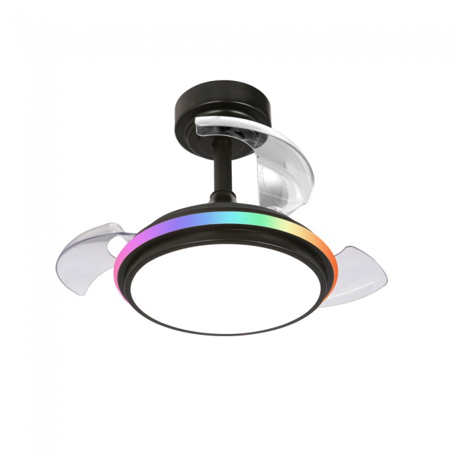 ventilador led aspas plegables antila mini xs rgb cct 40w