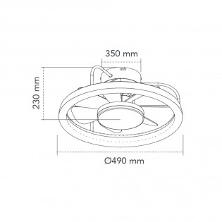 Ventilador Plafón LED Strike CCT Dim (50W)