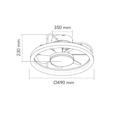 Ventilador Plafón LED Strike CCT Dim (50W)