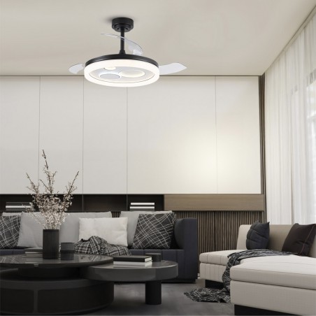 Ventilador LED con aspas plegables Naira CCT Dim (50W)