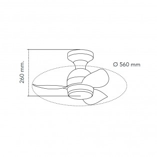 Ventilador de techo LED Julie CCT Dim (20W)