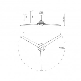 Ventilador LED aspas reversibles Brisa CCT Dim (20W)