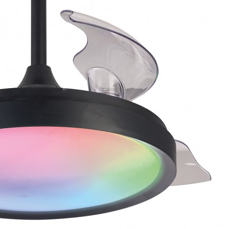 Ventilador LED aspas desplegables Siberia Mini RGB CCT Dim (40W)