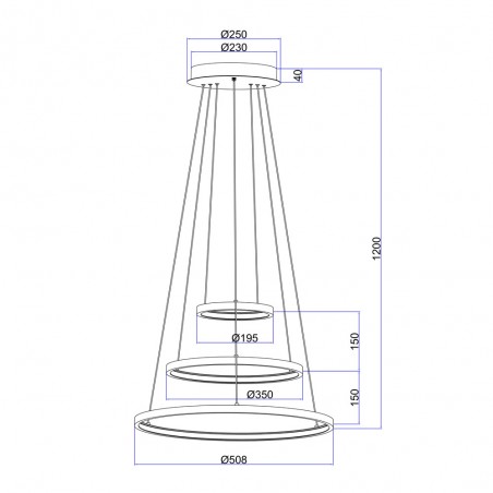 Lámpara de techo Led Ralph (57W)