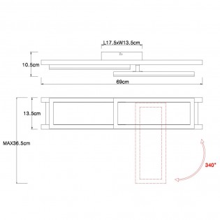 Plafón de techo Led Illa (20W)