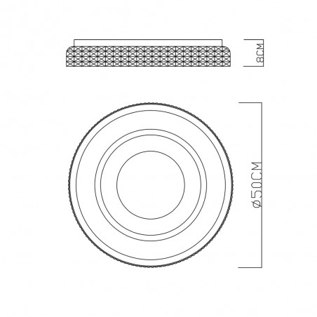 Plafón de techo Led Lucky CCT (52W)