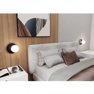 Aplique de pared Zero Negro Opal