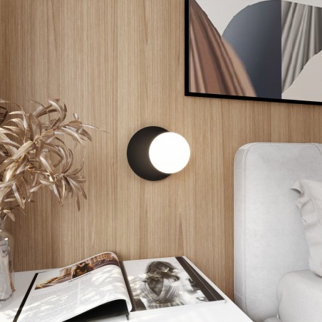 Aplique de pared Zero Negro Opal