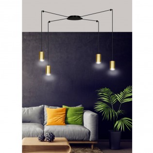 Lámpara colgante Finder Oro (4 luces)