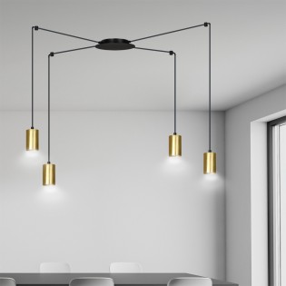 Lámpara colgante Finder Oro (4 luces)