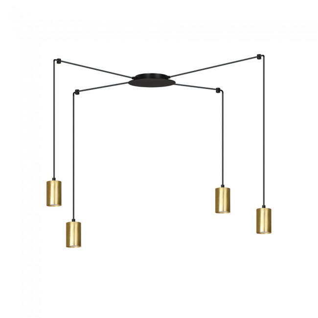 Lámpara colgante Finder Oro (4 luces)