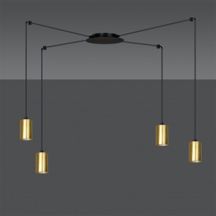 Lámpara colgante Finder Oro (4 luces)
