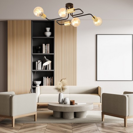 Plafón de techo Vender Oro (4 luces)