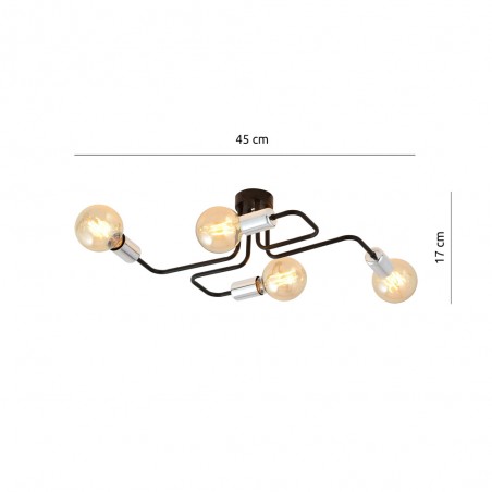 Plafón de techo Vender Oro (4 luces)