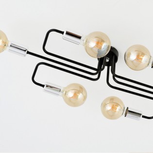 Plafón de techo Vender Plata (6 luces)