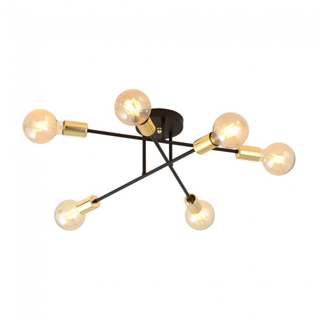 Plafón de techo Vender Oro II (6 luces)