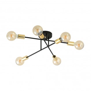 Plafón de techo Vender Oro II (6 luces)