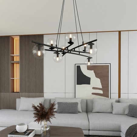 Lámpara colgante Lotra Transparente (8 luces)