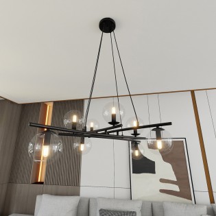 Lámpara colgante Lotra Transparente (8 luces)