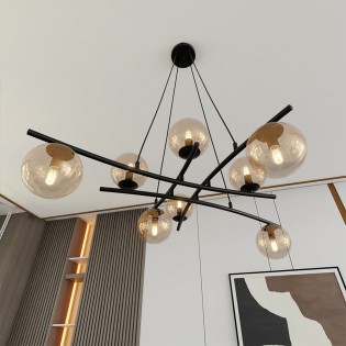 Lámpara colgante Lotra Ámbar (8 luces)