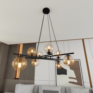 Lámpara colgante Lotra Ámbar (8 luces)