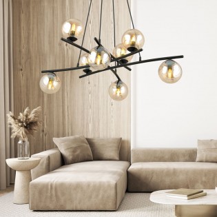 Lámpara colgante Lotra Ámbar (8 luces)