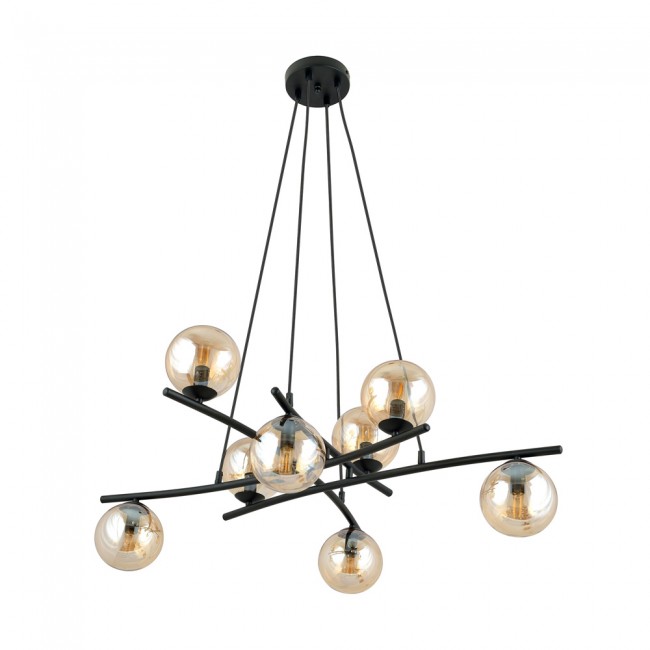 Lámpara colgante Lotra Ámbar (8 luces)