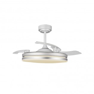 Ventilador LED aspas plegables Perla Gris CCT Dim (72W)