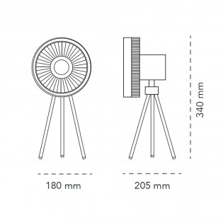 Ventilador de mesa portátil con batería LED Sentry (5.5W)