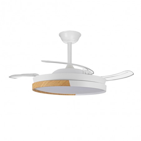 Ventilador LED aspas plegables Arpino Blanco CCT Dim (45W)