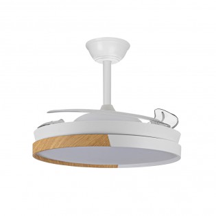 Ventilador LED aspas plegables Arpino Blanco CCT Dim (45W)