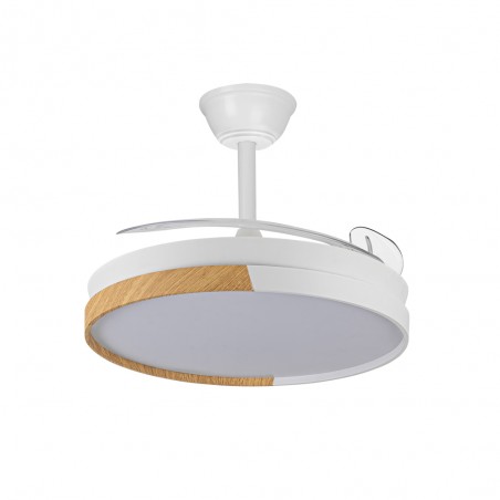 Ventilador LED aspas plegables Arpino Blanco CCT Dim (45W)