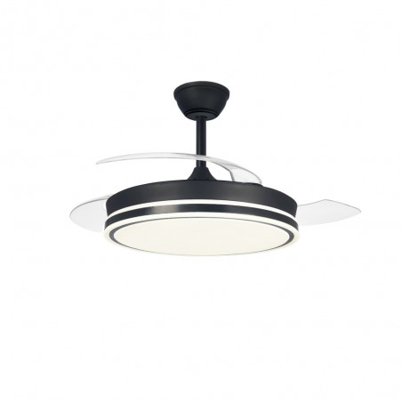 Ventilador LED aspas plegables Surpino Negro CCT Dim (45W)