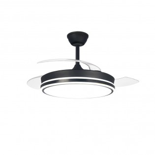 Ventilador LED aspas plegables Surpino Negro CCT Dim (45W)