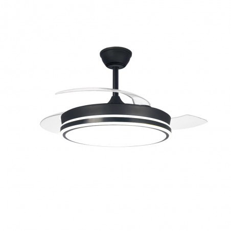 Ventilador LED aspas plegables Surpino Negro CCT Dim (45W)
