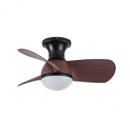 Ventilador de techo LED Mancado Negro+Roble CCT Dim (20W)