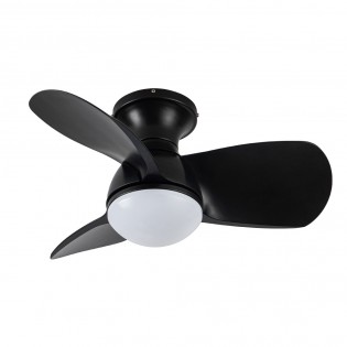 Ventilador de techo LED Mancado Negro CCT Dim (20W)