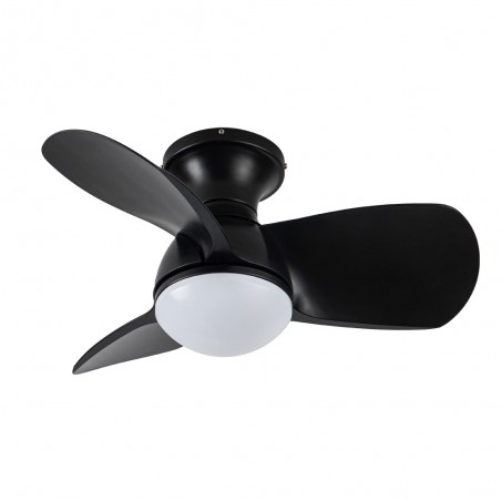 Ventilador de techo LED Mancado Negro CCT Dim (20W)