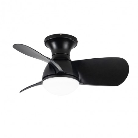 Ventilador de techo LED Mancado Negro CCT Dim (20W)