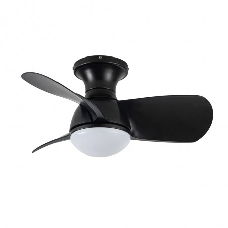 Ventilador de techo LED Mancado Negro CCT Dim (20W)
