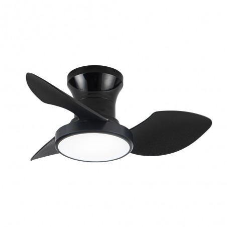 Ventilador de techo LED Milfero Negro CCT Dim (20W)