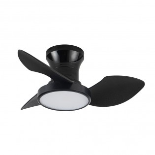 Ventilador de techo LED Milfero Negro CCT Dim (20W)