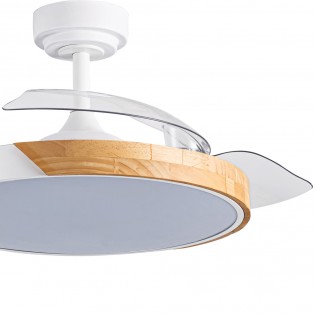 Ventilador LED aspas plegables Terno Blanco CCT Dim (72W)