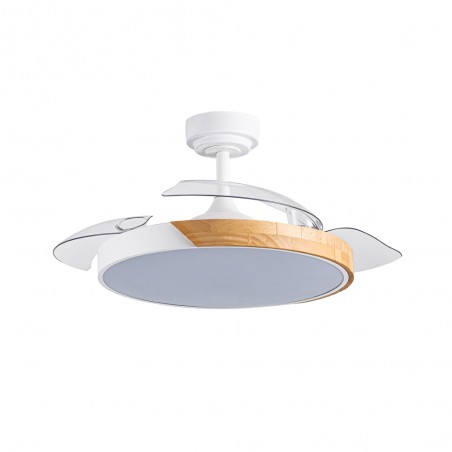 Ventilador LED aspas plegables Terno Blanco CCT Dim (72W)