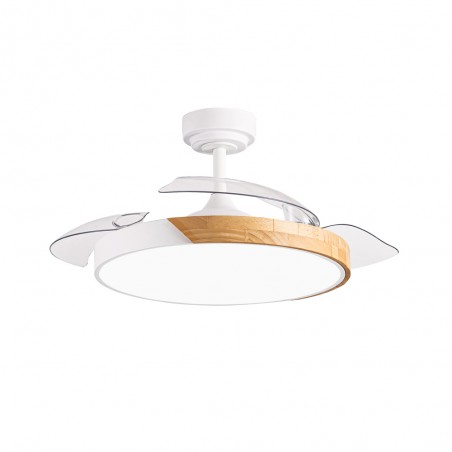 Ventilador LED aspas plegables Terno Blanco CCT Dim (72W)