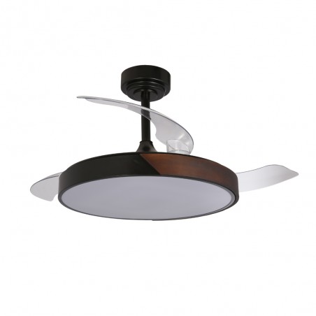 Ventilador LED aspas plegables Terno Negro CCT Dim (72W)