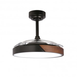 Ventilador LED aspas plegables Terno Mini Negro CCT Dim (46W)
