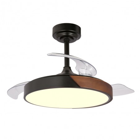 Ventilador LED aspas plegables Terno Mini Negro CCT Dim (46W)