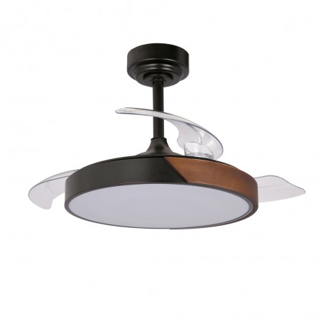 Ventilador LED aspas plegables Terno Mini Negro CCT Dim (46W)