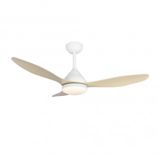 Ventilador de techo LED Cavil Blanco+Madera CCT Dim (20W)